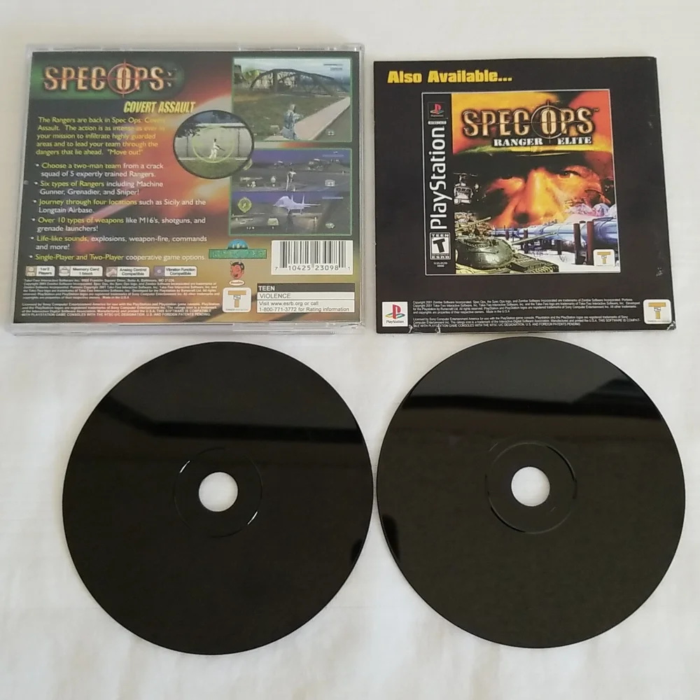 Spec Ops Covert Assault & Stealth Patrol PS1 Sony PlayStation Manual Game Case